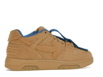 OFF-WHITE Out Of Office OOO Low Tops Camel Blue Wool