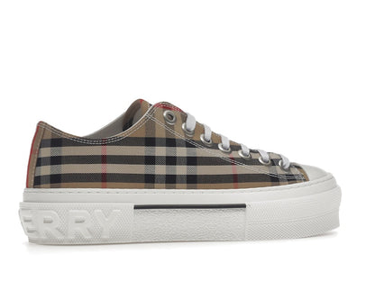 Burberry Vintage Check Cotton Sneakers Archive Beige White (Women's)