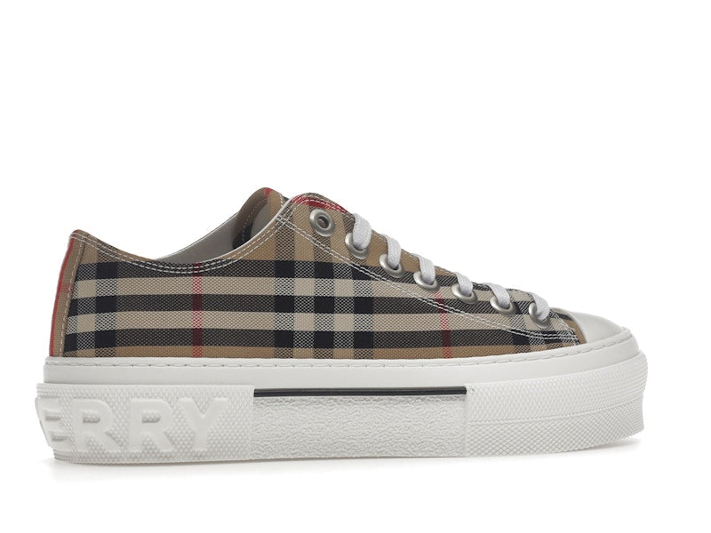 Burberry Vintage Check Cotton Sneakers Archive Beige White (Women's)
