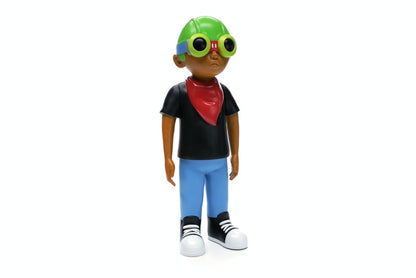 Hebru Brantley x Mindstyle Fly Boy Black Tee Vinyl Figure Multi