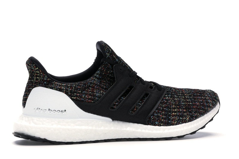 adidas Ultra Boost 4.0 Black Multi-Color White Heel Cage