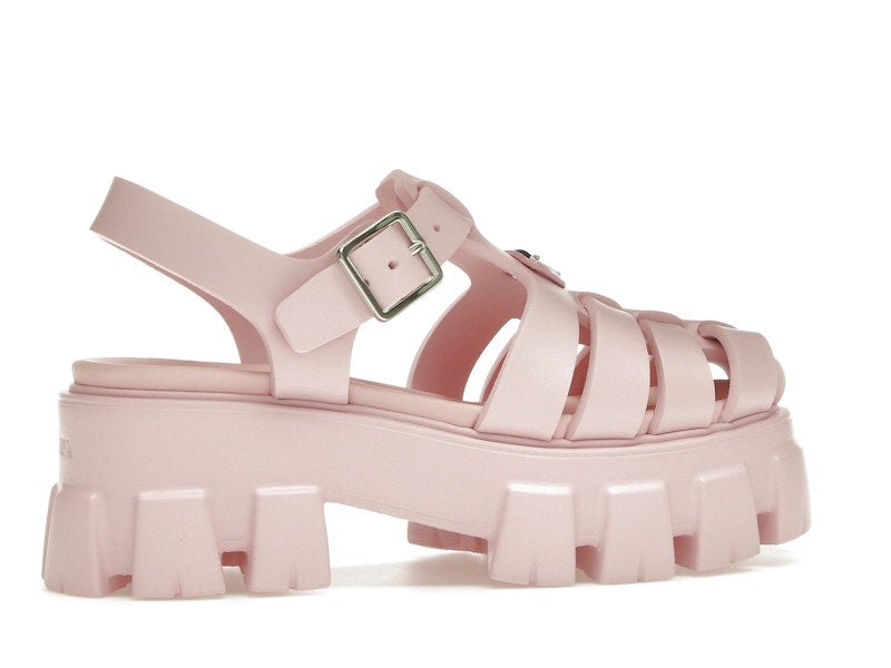 Prada Monolith Foam Rubber 55mm Sandals Alabaster Pink