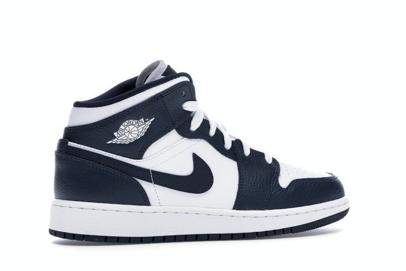 Jordan 1 Mid White Metallic Gold Obsidian (GS)