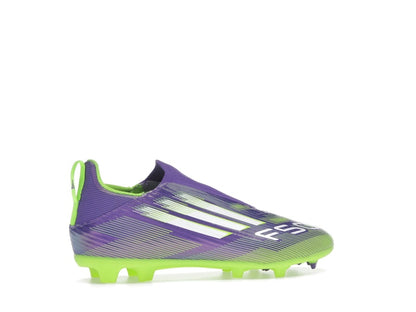 adidas F50 League Laceless FG/MG Purple Rush Cloud White Lucid Lemon (GS)