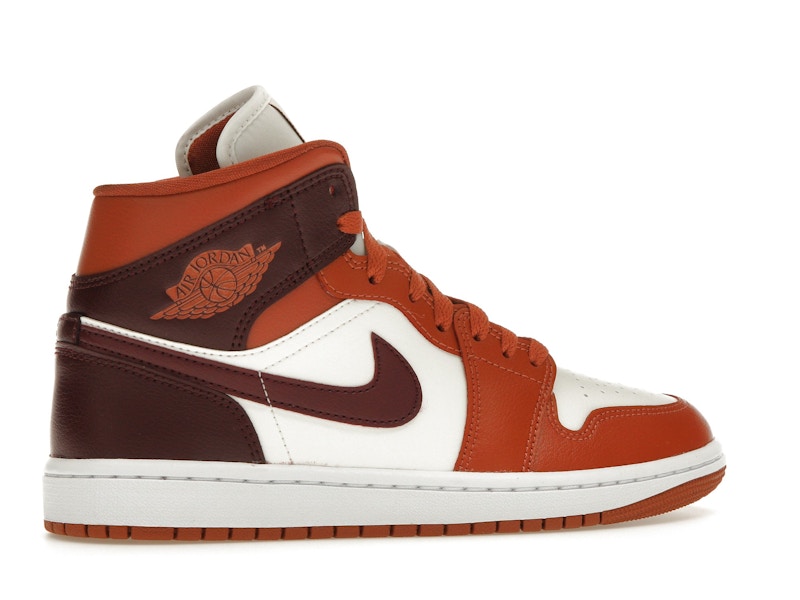 Jordan 1 Mid Dusty Peach Night Maroon (Women's)