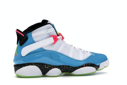 Jordan 6 Rings White Light Blue Fury Cyber