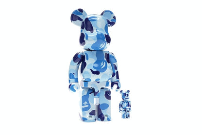 Bearbrick A Bathing Ape ABC Camo 100% & 400% Set Blue