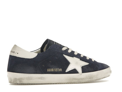 Golden Goose Super-Star Navy Suede White