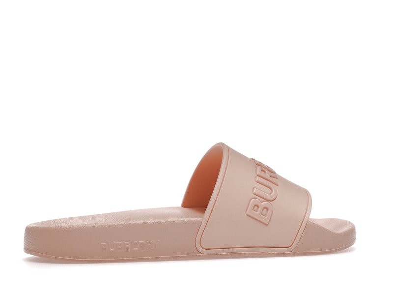 Burberry Embossed Logo Slides Peach Pink (Women's)