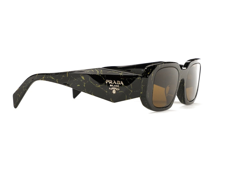 Prada Sunglasses PR 17WSF Black/Yellow Marble/Dark Brown (PR17WSF-19D01T-51)