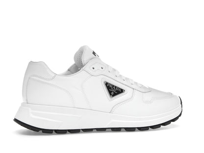 Prada PRAX 01 Sneakers Re-Nylon Brushed Leather White Black