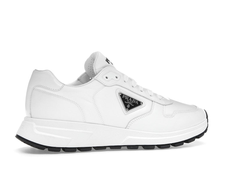 Prada PRAX 01 Sneakers Re-Nylon Brushed Leather White Black