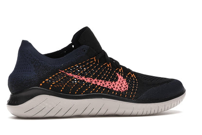 Nike Free RN Flyknit 2018 Black Flash Crimson Orange Peel
