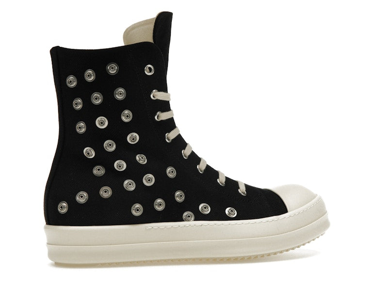 Rick Owens DRKSHDW Sneaks Studded Eyelets Black Milk