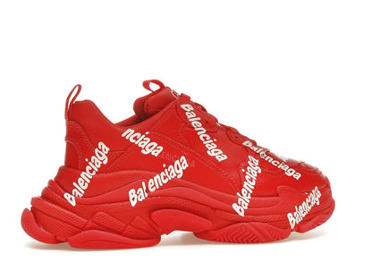 Balenciaga Triple S All Over Tomato Red White