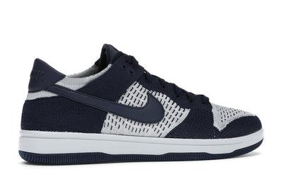 Nike Dunk Low Flyknit College Navy Pure Platinum