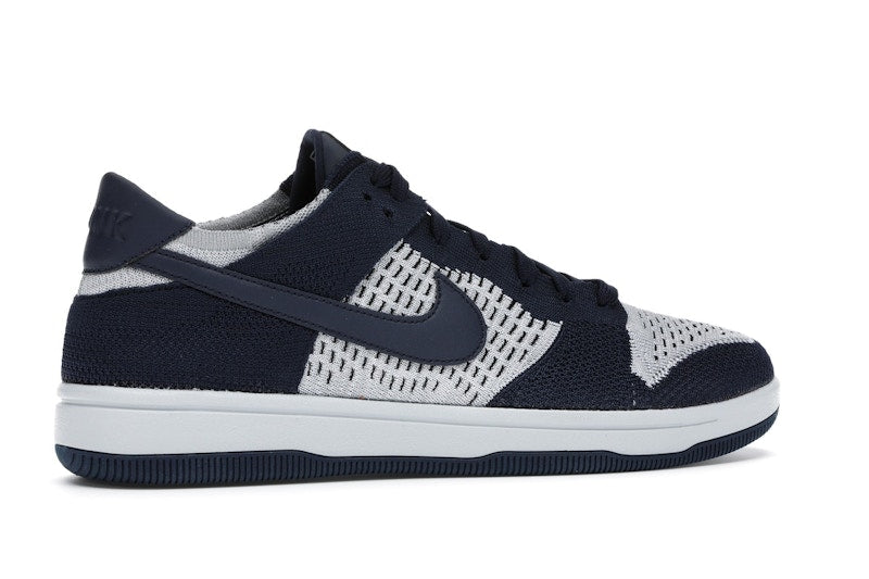 Nike Dunk Low Flyknit College Navy Pure Platinum