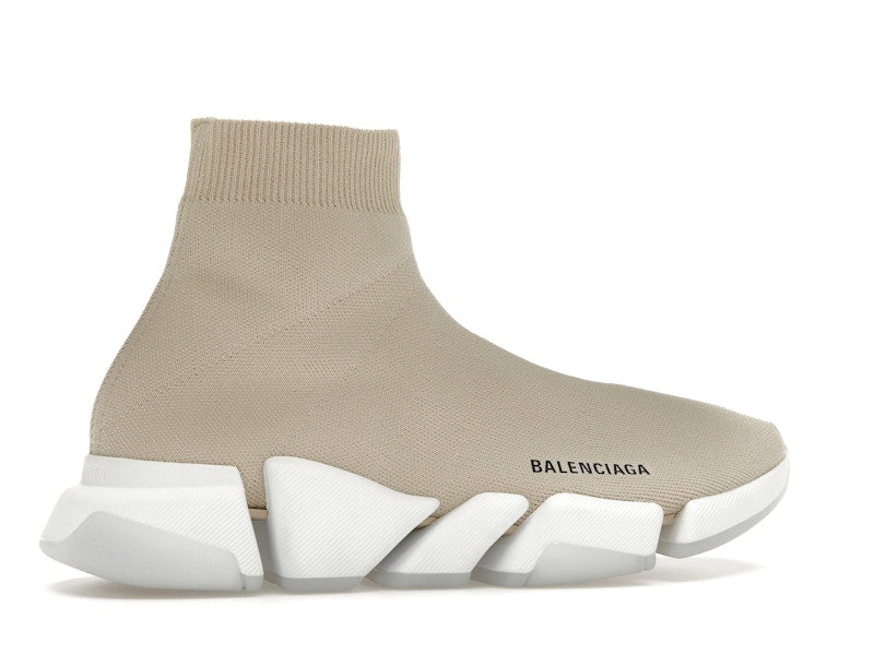 Balenciaga Speed 2.0 Recycled Sole Transparent Sole Beige