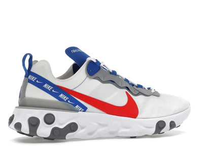 Nike React Element 55 White Game Royal Habanero Red