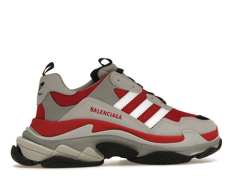Balenciaga x adidas Triple S Red Grey Black