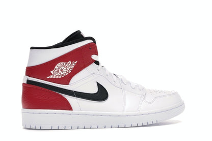 Jordan 1 Mid White Black Gym Red