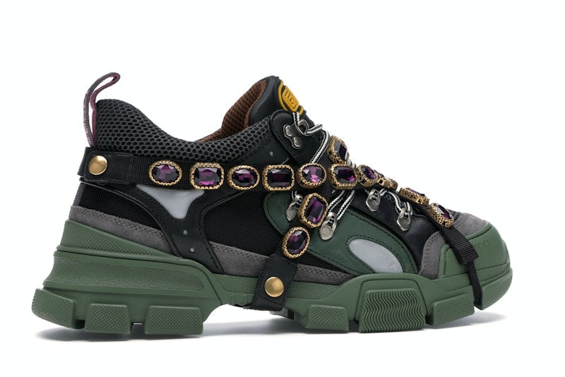 Gucci Flashtrek SEGA Green Removable Crystal