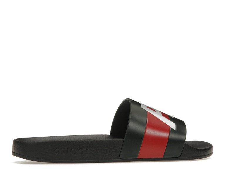Palace x Gucci Logo Web Slide Sandal Black