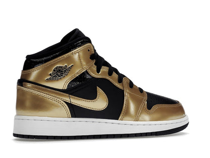 Jordan 1 Mid SE Metallic Gold Black (GS)