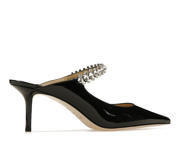 Jimmy Choo Bing 65mm Heeled Mule Black Patent Leather