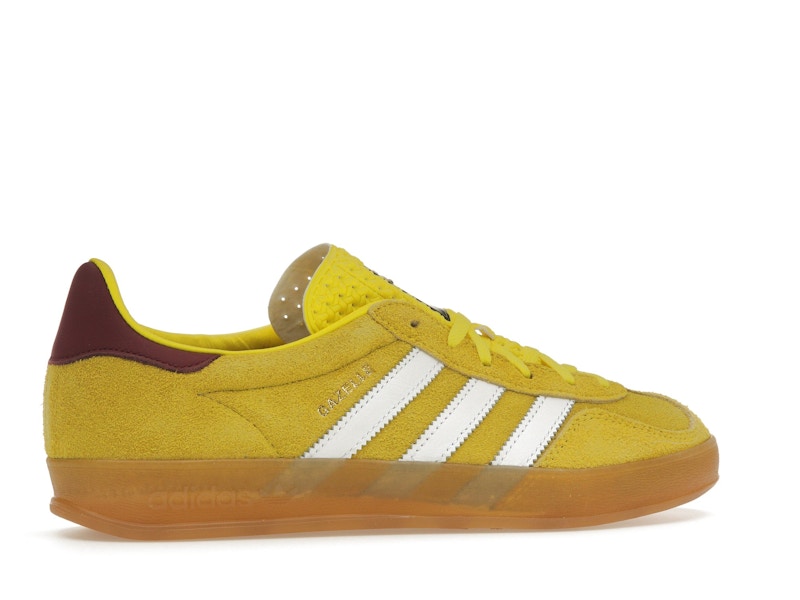 adidas Gazelle Indoor Bright Yellow Collegiate Burgundy (Women's)
