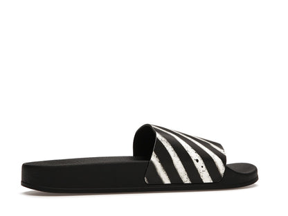 Off-White Spray Stripes Slides Black