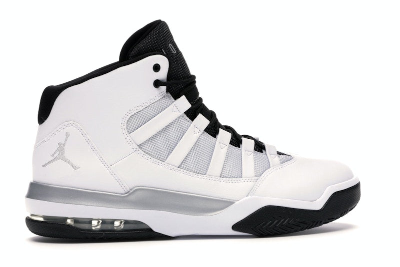 Jordan Max Aura White Metallic Silver Black