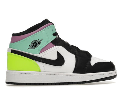 Jordan 1 Mid Pastel Black Toe (GS)