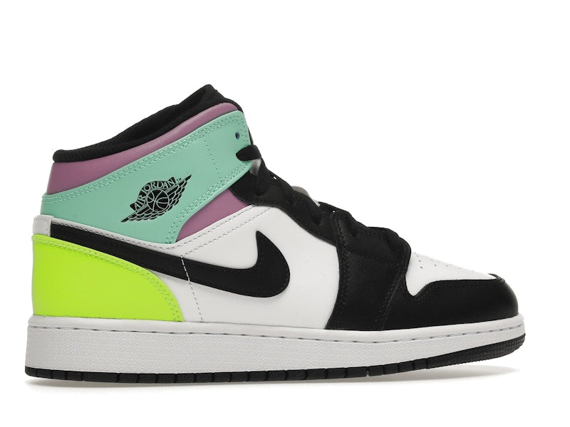 Jordan 1 Mid Pastel Black Toe (GS)