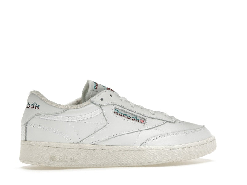 Reebok Club C 85 White Teal Burgundy Logo