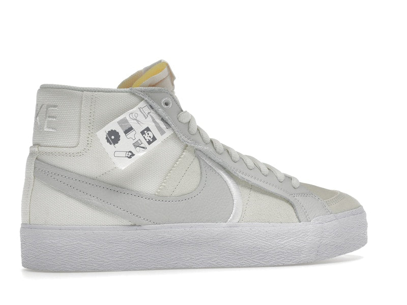 Nike SB Blazer Mid Warning Label Summit White