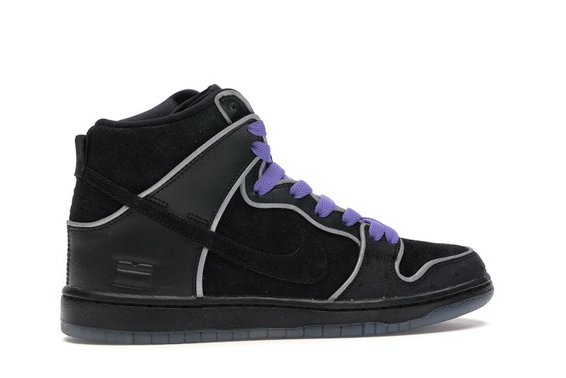 Nike SB Dunk High Black Purple Box
