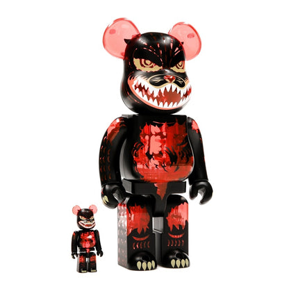 Bearbrick Godzilla VS Destoroyah version Godzilla (Meltdown) 100% & 400% Set Clear Orange Ver.