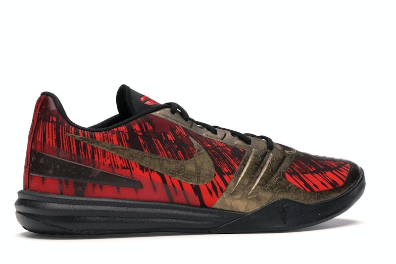 Nike KB Mentality Black Metallic Gold Chilling Red