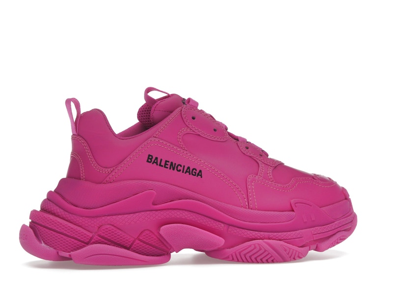 Balenciaga Triple S Faux Leather Dark Pink (Women's)