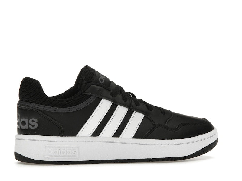 adidas Hoops 3.0 Low Black White Stripes
