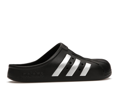 adidas Adilette Clog Black Silver