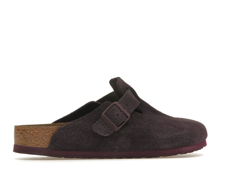 Birkenstock Boston Soft Footbed Suede Wine
