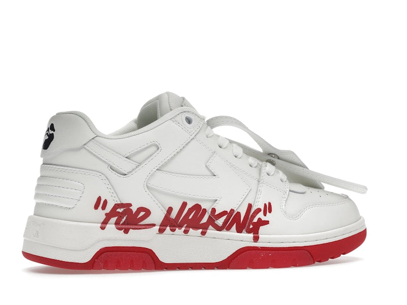 OFF-WHITE Out Of Office "OOO" Low Tops For Walking White White Red SS22
