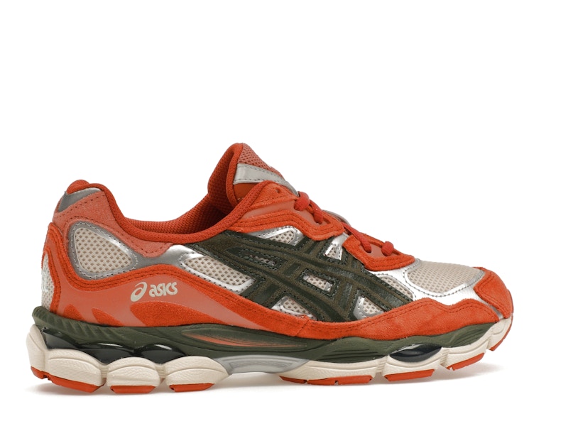 ASICS Gel-NYC Oatmeal Forest Green Orange