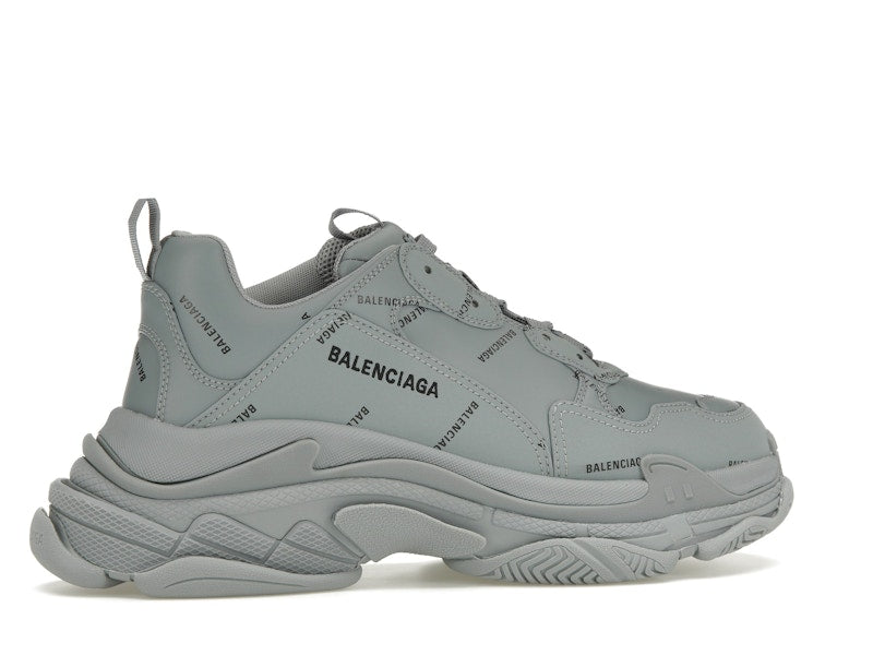 Balenciaga Triple S AllOver Logo Grey Black