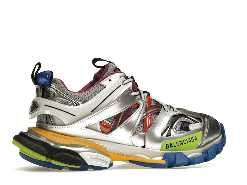 Balenciaga Track Leather Free White Silver Multi