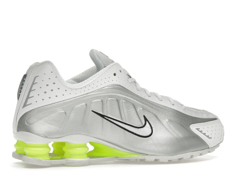Nike Shox R4 White Metallic Silver Volt (Women's)