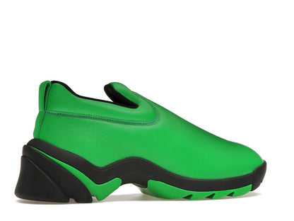 Bottega Veneta Lagoon Low Top Leather Sneaker Black Green