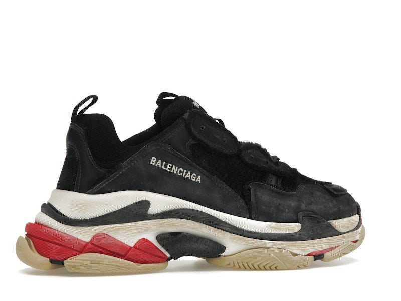 Balenciaga Triple S DIY Black Red White
